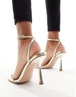 Simmi London Damira strappy barely there sandal in gold