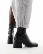 Ranger smart mid-heel boots in black