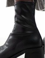 Ranger smart mid-heel boots in black
