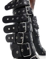 Sedna buckle knee boots in black