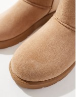 cosy ankle boots in sand