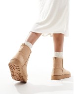 cosy ankle boots in sand