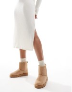 cosy ankle boots in sand
