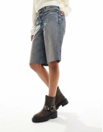 buckle biker chelsea boot in brown