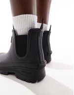 Nimbus chunky wellington boots in black exclusive to asos