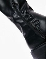 Rolo knee high textured sole boot in black