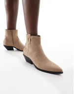 mid leg fringe western boots in white